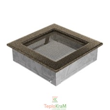 Вентиляционная решетка Kratki 17CZ 17x17 см, черно-золотая