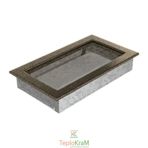 Вентиляционная решетка Kratki 30CZ 17x30 см, черно-золотая