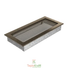 Вентиляційна решітка Kratki 37CZ 17x37 см, чорно-золота