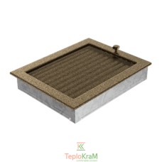Вентиляционная решетка Kratki 22/30CZX 22x30 см, черно-золотая, с жалюзи