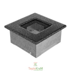 Вентиляционная решетка Kratki 11CS 11x11 см, черно-серебряная