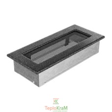 Вентиляционная решетка Kratki 24CS 11x24 см, черно-серебряная