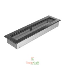 Вентиляционная решетка Kratki 42CS 11x42 см, черно-серебряная