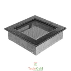 Вентиляционная решетка Kratki 17CS 17x17 см, черно-серебряная