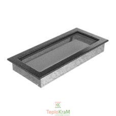 Вентиляційна решітка Kratki 37CS 17x37 см, чорно-срібна
