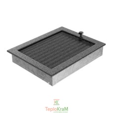 Вентиляционная решетка Kratki 22/30CSX 22x30 см, черно-серебряная, с жалюзи