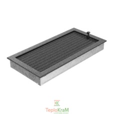 Вентиляционная решетка Kratki 22/45CSX 22x45 см, черно-серебряная, с жалюзи