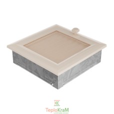 Вентиляционная решетка Kratki Oskar 17OKX 17x17 см, кремовая, с жалюзи