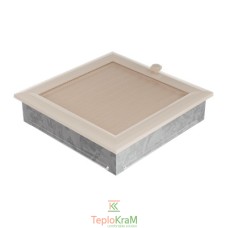 Вентиляционная решетка Kratki Oskar 22OKX 22x22 см, кремовая, с жалюзи