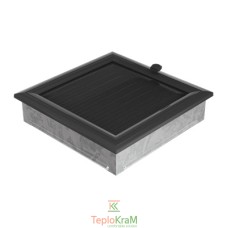 Вентиляционная решетка Kratki Oskar 22OGX 22x22 см, графитовая, с жалюзи