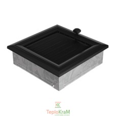 Вентиляційна решітка Kratki Oskar 17OCX 17x17 см, чорна, з жалюзі