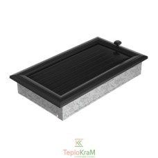 Вентиляционная решетка Kratki Oskar 30OCX 17x30 см, черная, с жалюзи