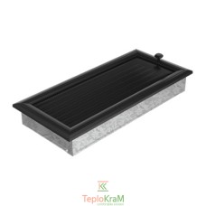 Вентиляционная решетка Kratki Oskar 37OCX 17x37 см, черная, с жалюзи