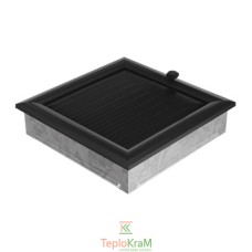 Вентиляционная решетка Kratki Oskar 22OCX 22x22 см, черная, с жалюзи