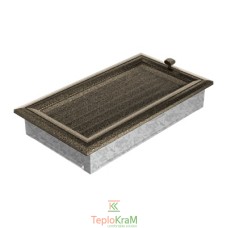 Вентиляционная решетка Kratki Oskar 30OCZX 17x30 см, черно-золотая, с жалюзи