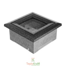 Вентиляційна решітка Kratki Oskar 11OCS 11x11 см, чорно-срібна