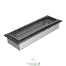 Вентиляційна решітка Kratki Oskar 32OCS 11x32 см, чорно-срібна