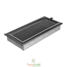 Вентиляционная решетка Kratki Oskar 37OCSX 17x37 см, черно-серебряная, с жалюзи
