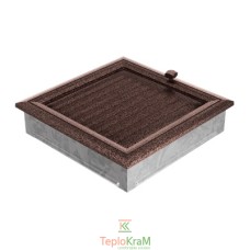 Вентиляционная решетка Kratki Oskar 22OMIX 22x22 см, медная, с жалюзи