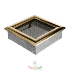 Вентиляционная решетка Kratki Oskar 17O 17x17 см, золото (гальвиническая)