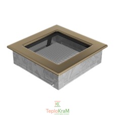 Вентиляционная решетка Kratki 17ZG 17x17 см, золото (гальвиническая)