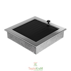 Вентиляционная решетка Kratki 22NX 22x22 см, никелированная, с жалюзи