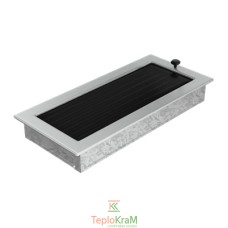 Вентиляционная решетка Kratki 37SZX 17x37 см, шлифованная, с жалюзи