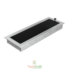Вентиляционная решетка Kratki 49SZX 17x49 см, шлифованная, с жалюзи