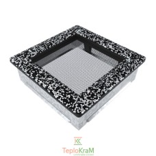 Вентиляційна решітка Kratki VENUS 17SV/CS 17x17 см, чорно-срібна з кристалами Swarovski