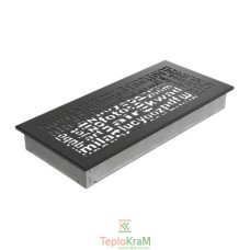 Вентиляційна решітка Kratki 37ABC/C 17x37 см, чорна