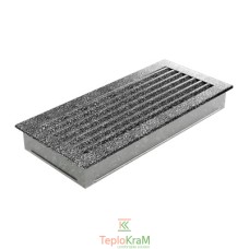 Вентиляційна решітка Kratki 37CS/FRESH 17x37 см, чорно-срібна