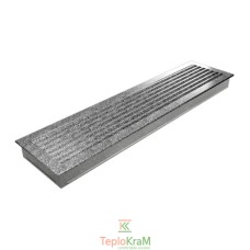 Вентиляционная решетка Kratki 70CS/FRESH 17x70 см, черно-серебряная