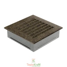 Вентиляционная решетка Kratki 17CZ/FRESH 17x17 см, черно-золотая