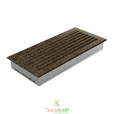 Вентиляційна решітка Kratki 37CZ/FRESH 17x37 см, чорно-золота