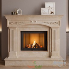 Обудова камінна Валенсія пряма (botticino/volakas) Браво
