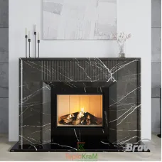 Обудова камінна Денвер пряма (pietra grey, nero marquina)