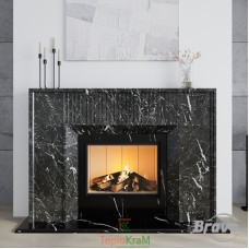 Обудова камінна Денвер пряма (denver grey, nero marquina)