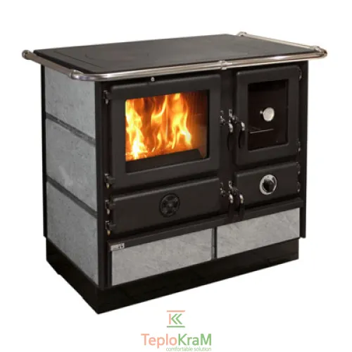 Піч MBS Super Thermo Magnum black stone 20 кВт праве підключення димоходу