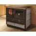 Піч MBS Super Thermo Magnum black stone 20 кВт праве підключення димоходу