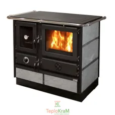 Піч MBS Super Thermo Magnum black stone 20 кВт ліве підключення димоходу