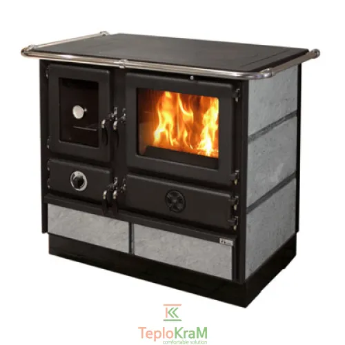 Піч MBS Super Thermo Magnum black stone 20 кВт ліве підключення димоходу