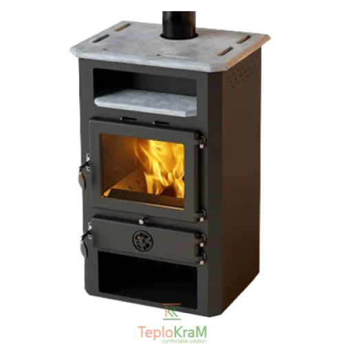 Печь MBS Thermo In black stone 16 кВт верхнее подключение дымохода