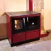 Піч MBS Thermo Rocky red 25 кВт праве верхнє підключення димоходу