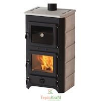 Піч MBS Thermo Vulkan Plus black stone 24 кВт верхнє підключення димоходу