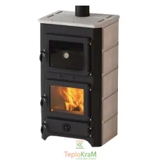 Печь MBS Thermo Vulkan Plus black stone 24 кВт верхнее подключение дымохода