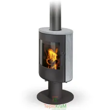 Печь Romotop EVORA T 20 (стальной корпус + камень сверху и с обеих сторон), 5,1 кВт, вращение на 360°