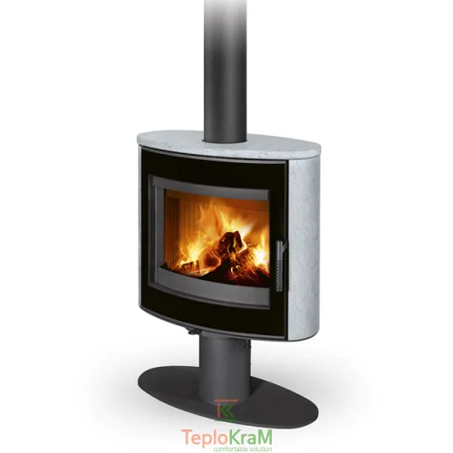 Піч Romotop STROMBOLI G T 20 (сталевий корпус + камінь зверху та з обох боків), 7,1 кВт, обертання на 360°