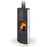 Печь Romotop SONE H 11 (стальной корпус + рельефная керамика с обеих сторон), 6,3 кВт, аккумуляция (опция)