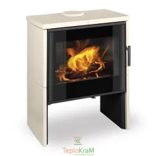 Піч Romotop RIANO G 10 (пряме скло, сталевий корпус + кераміка зверху та з обох боків), 7,8 кВт