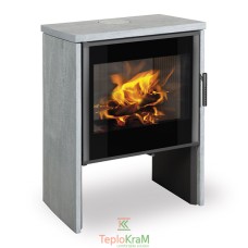 Печь Romotop RIANO G 20 (прямое стекло, стальной корпус + камень сверху и с обеих сторон), 7,8 кВт